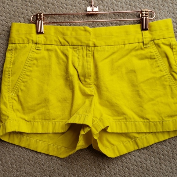 Loved J.Crew bright yellow/green shorts - Picture 1 of 4